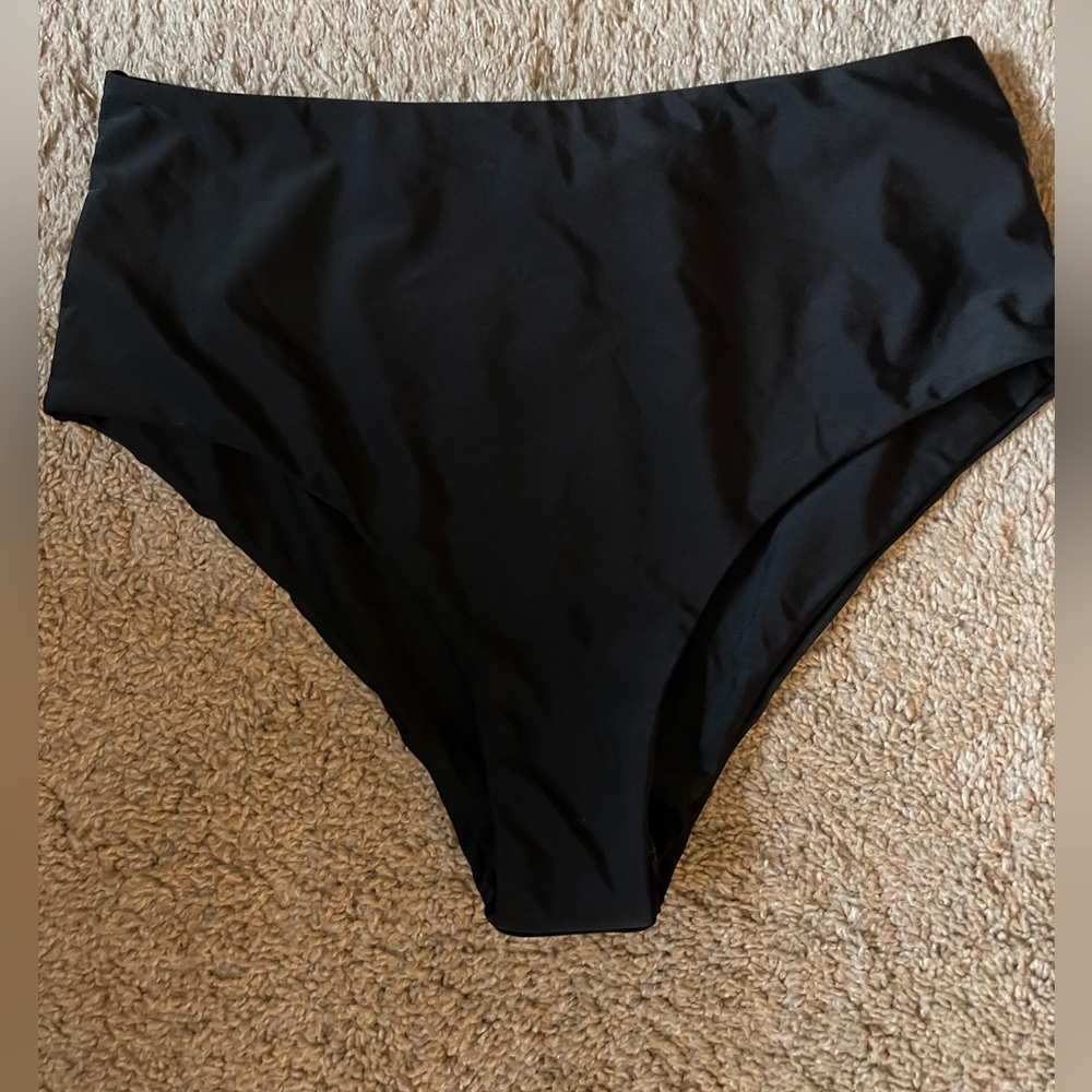 New Black High Waist Bathing suit bottoms size XL.